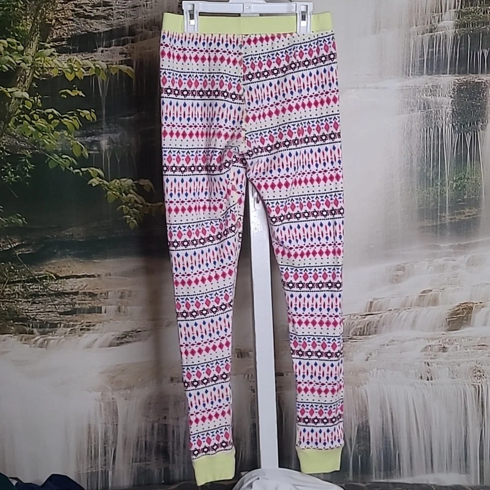 Steve Madden Womens Small Bright Colorful Warm Cozy Pajamas pants and top set